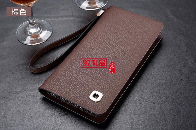 三棵樹漆定制男士商務手包 長款錢包皮包