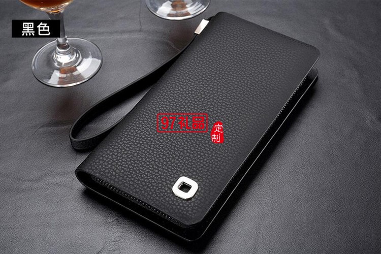 三棵樹漆定制男士商務手包 長款錢包皮包