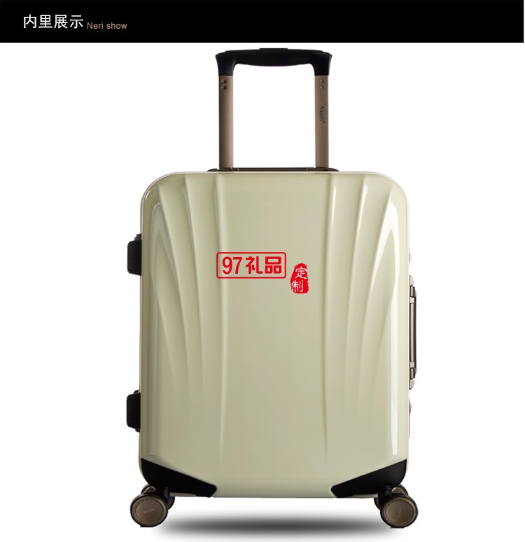 奧凱盛新款鋁框拉桿箱萬向輪旅行箱20寸密碼箱男女登機箱潮