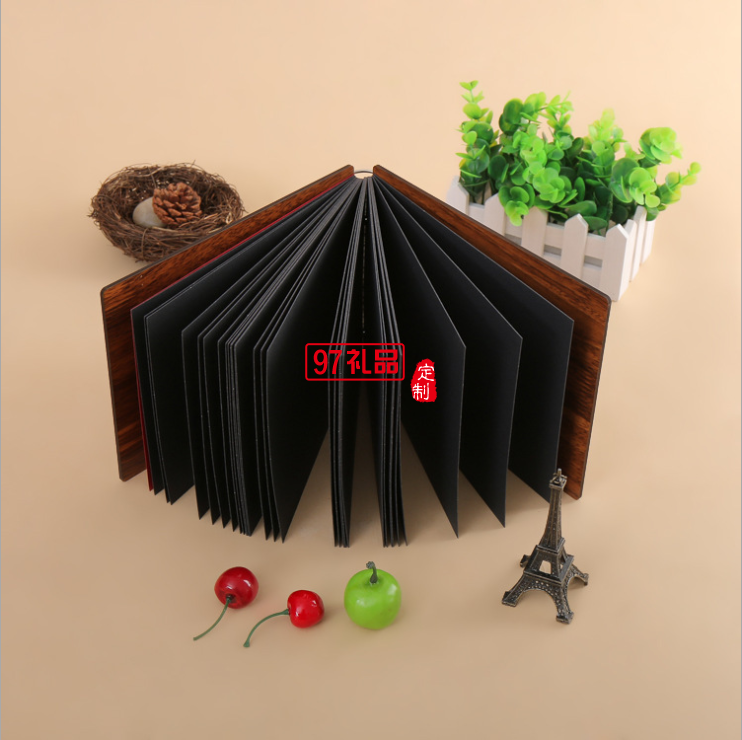 韓國(guó) 創(chuàng)意紀(jì)念diy相冊(cè) 禮品活頁(yè)相冊(cè)定制禮品贈(zèng)品相簿 8寸木質(zhì)