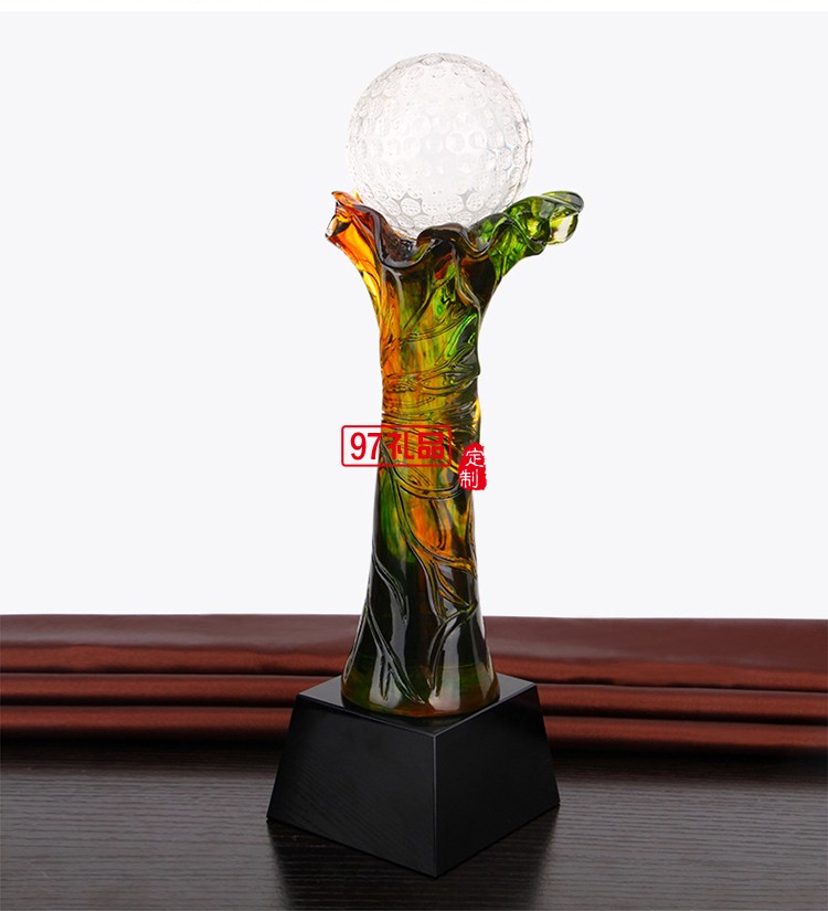 水晶球古法琉璃獎(jiǎng)杯定制