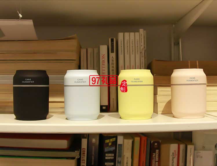 易拉罐加濕器 功能小夜燈迷你usb靜音風(fēng)扇 凈化加濕噴霧三合一