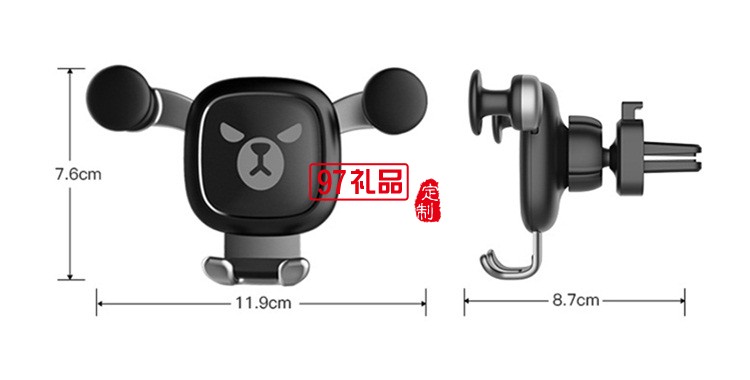 車載手機(jī)支架出風(fēng)口重力金屬 支架