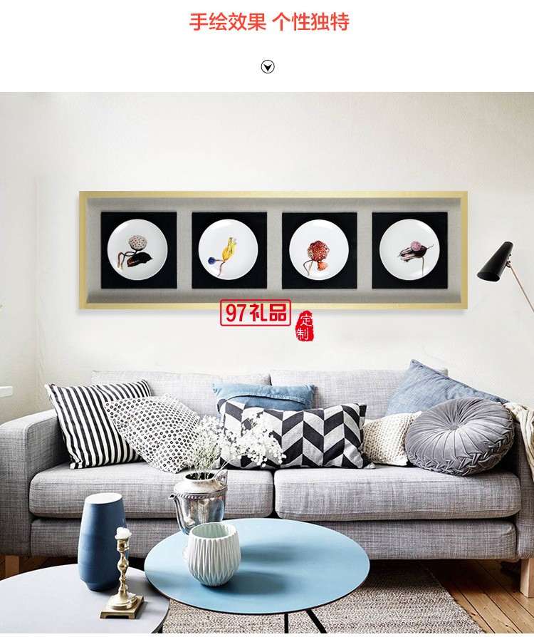 定制新中式實(shí)物立體畫(huà)手繪油畫(huà)