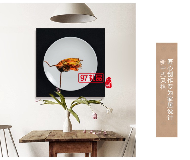 定制新中式實(shí)物立體畫(huà)手繪油畫(huà)