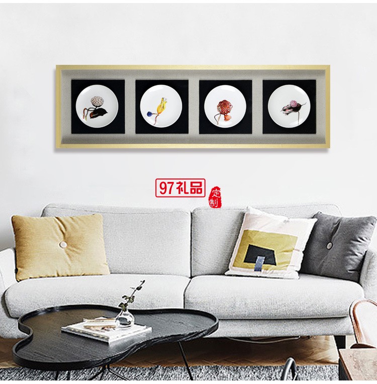 定制新中式實(shí)物立體畫(huà)手繪油畫(huà)