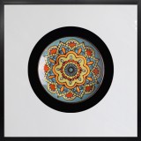 立體實(shí)物陶瓷盤軟裝樣板房有框掛畫