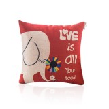 滿版印刷棉麻抱枕被，定制企業(yè)logo