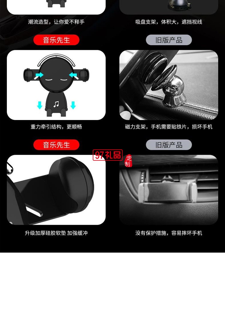 汽車導(dǎo)航手機(jī)車載支架