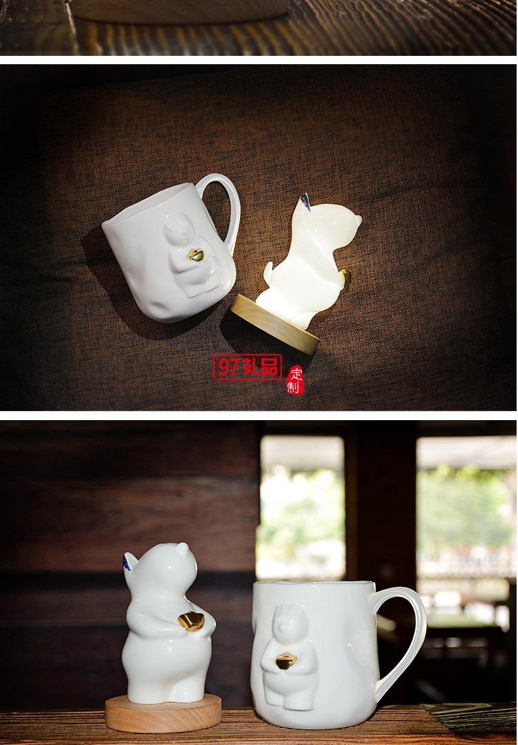 貴彬旺財(cái)陶瓷小夜燈LED光控充電擺件送客戶(hù)禮品定制