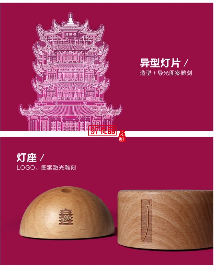 氛圍燈專屬企業(yè)定制中國風(fēng)年會城市紀念春節(jié)賀年伴手禮