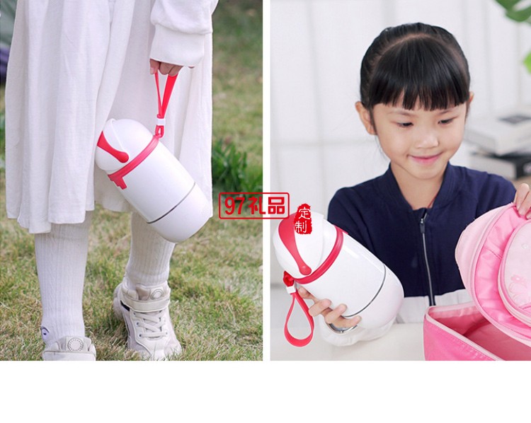 兒童智能水杯機(jī)器人保溫杯帶吸管食品級小學(xué)生幼兒園女孩禮品杯子定制