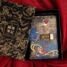 國(guó)潮活頁手帳本禮盒裝 密碼帶鎖筆記本學(xué)生日記本子