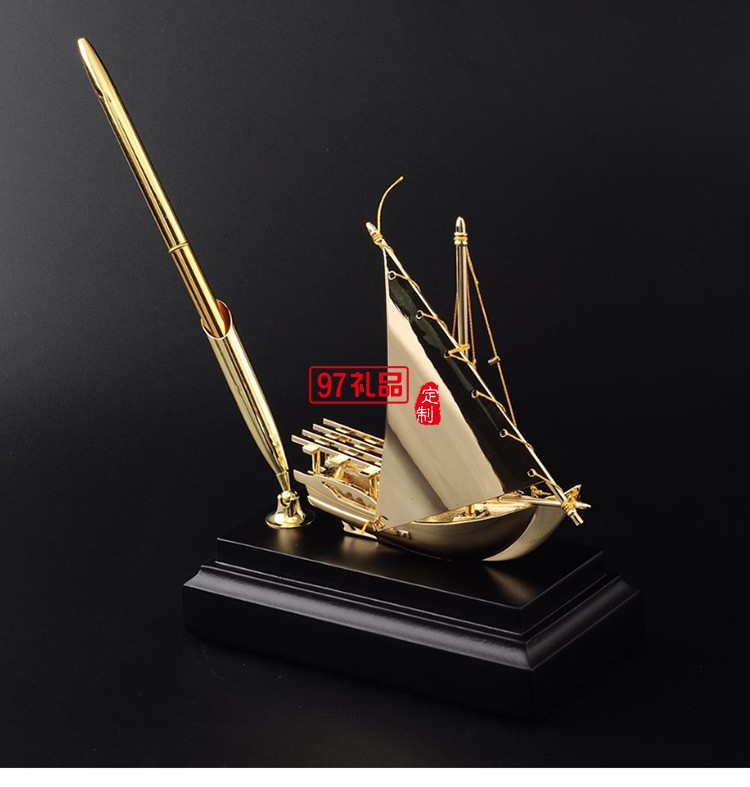 一帆風(fēng)順商務(wù)擺件金屬帆船高檔紀(jì)念品送客戶(hù)工藝品