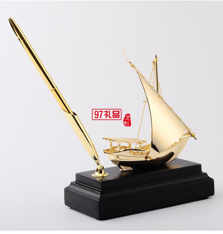 一帆風(fēng)順商務(wù)擺件金屬帆船高檔紀(jì)念品送客戶(hù)工藝品
