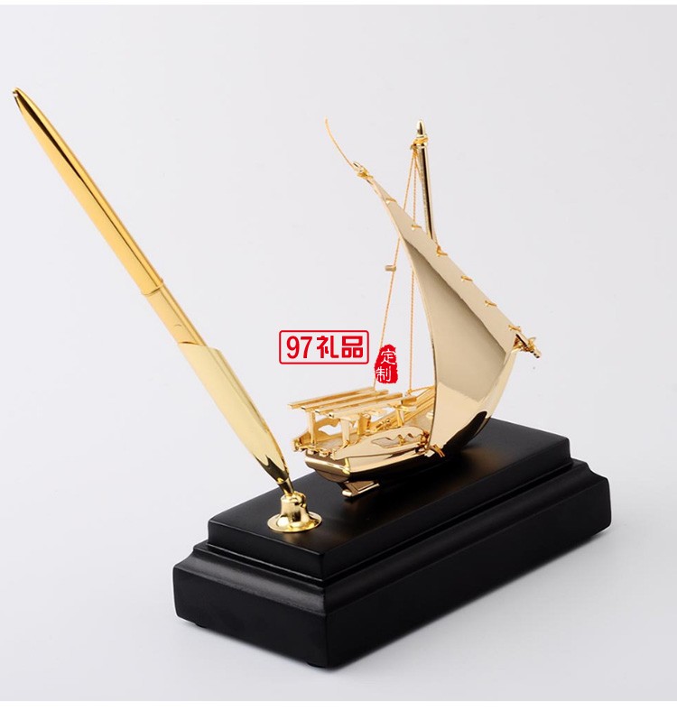 一帆風(fēng)順商務(wù)擺件金屬帆船高檔紀(jì)念品送客戶(hù)工藝品