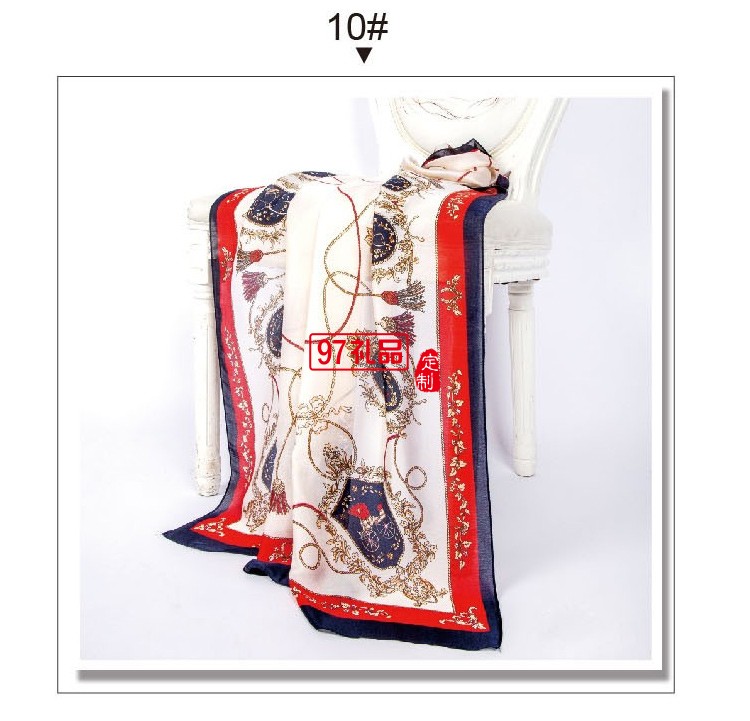 花韻絲緞長(zhǎng)巾