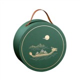 新款綠色粽子包裝盒現貨酒店商務禮盒端午節(jié)禮品盒手提盒包裝廠家