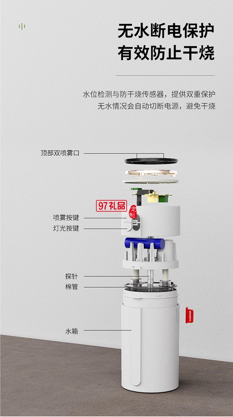dolby定制智能小加濕器 雙噴大霧量智能顯屏手感應調(diào)節(jié)噴霧風扇