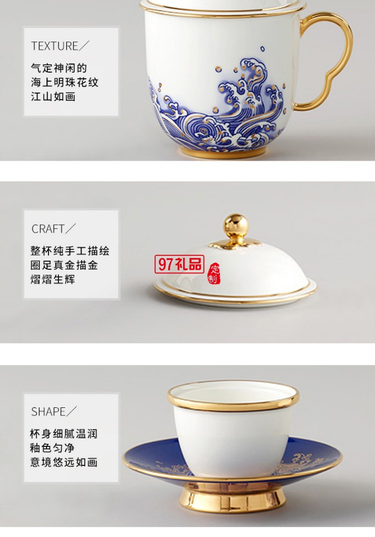 真絲長(zhǎng)巾男高檔商務(wù)禮盒送禮 杭州絲綢長(zhǎng)巾圍巾男瓷器元首筆套裝 君臨 灰