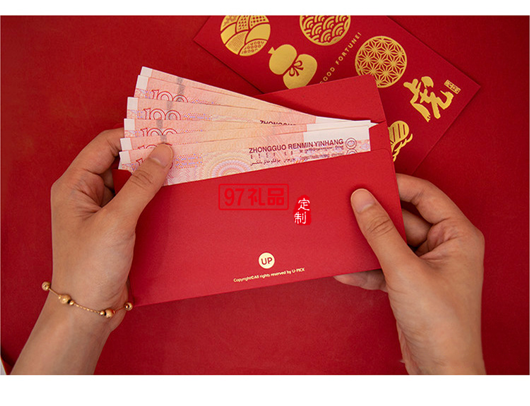 虎年新年創(chuàng)意燙金千元紅包利事封可定制（6個裝）