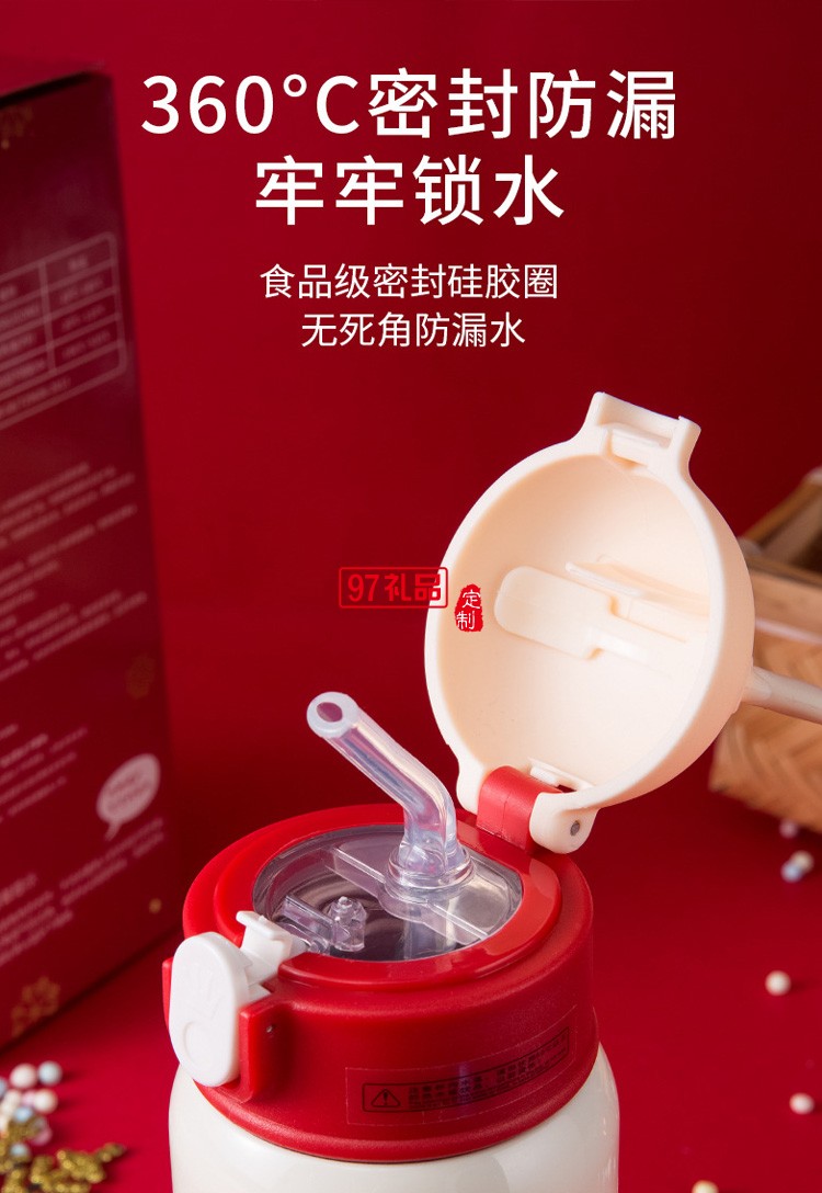 新品圣誕節(jié)不銹鋼保溫杯 隨手可愛(ài)保溫杯冬季必備 可定制logo 