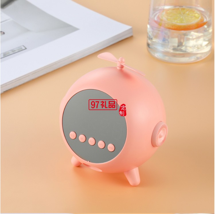 卡通時鐘藍(lán)牙音箱迷你便攜式 可定制LOGO活動小禮品