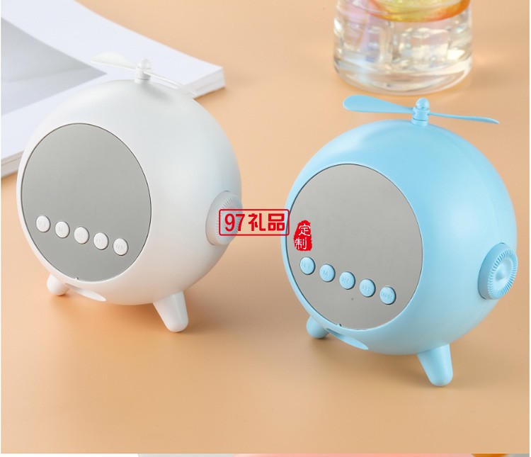 卡通時鐘藍(lán)牙音箱迷你便攜式 可定制LOGO活動小禮品