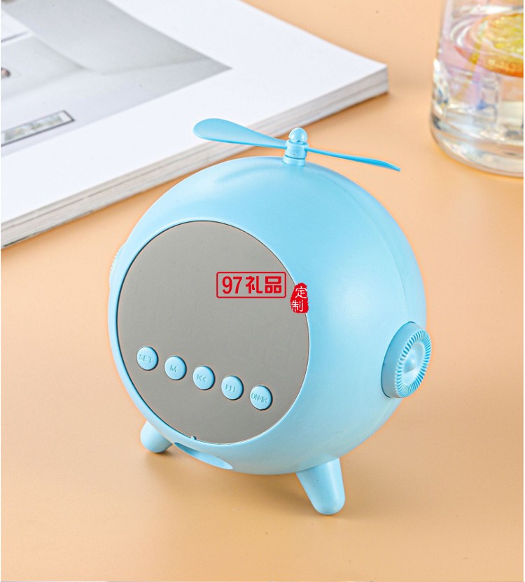 卡通時鐘藍(lán)牙音箱迷你便攜式 可定制LOGO活動小禮品