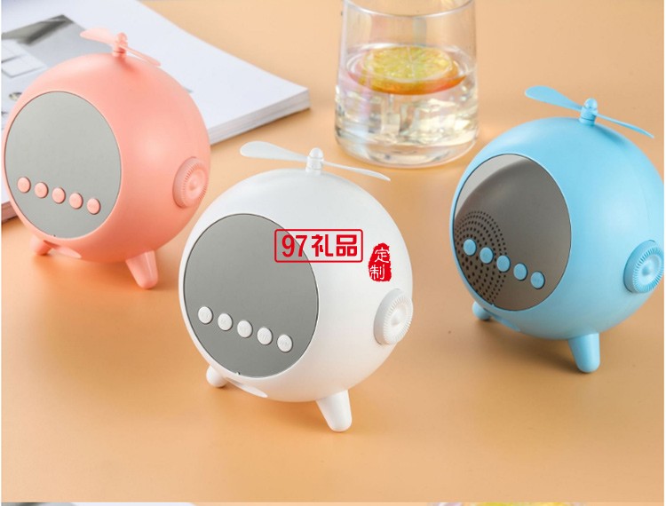 卡通時鐘藍(lán)牙音箱迷你便攜式 可定制LOGO活動小禮品