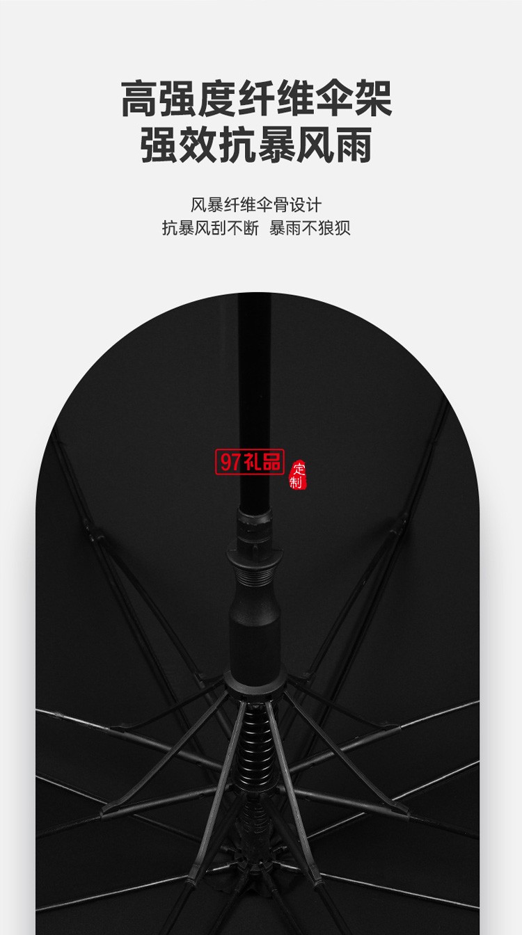 長(zhǎng)柄高爾夫傘 復(fù)古木柄商務(wù)禮品廣告?zhèn)阌OGO 彎柄直桿高爾夫雨傘