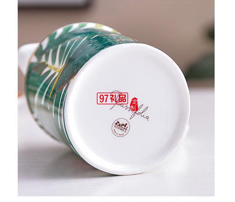 HERME愛馬歐式熱帶雨林系列15頭骨瓷餐具陶瓷盤碗勺喬遷結婚禮品