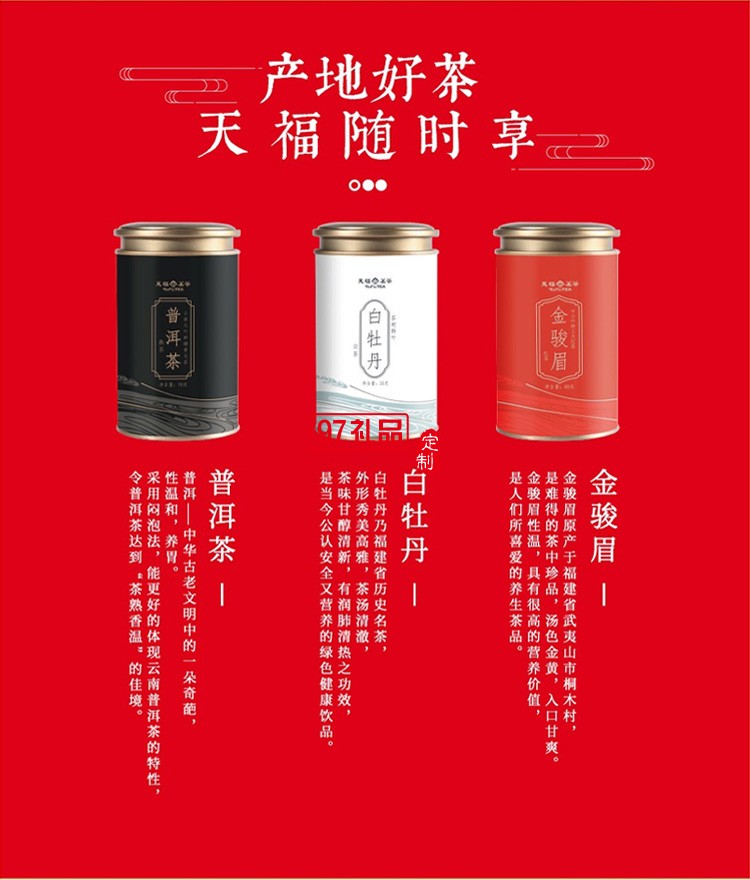 新品小茶商務套裝小茶&天福茗茶聯(lián)名款 “納?！辈瓒Y套裝 可定制logo