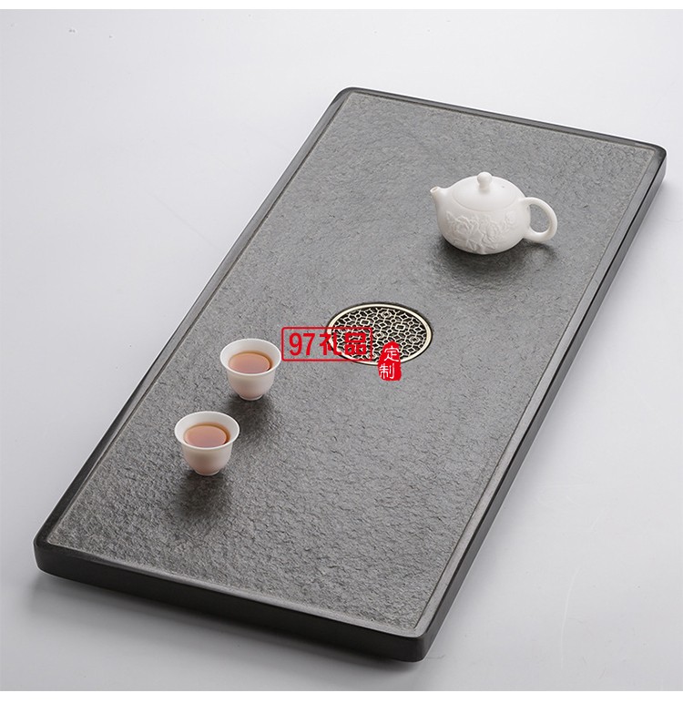 烏金石茶盤套裝 同心圓功夫茶具茶海 辦公室家用簡(jiǎn)約茶臺(tái)托盤茶具