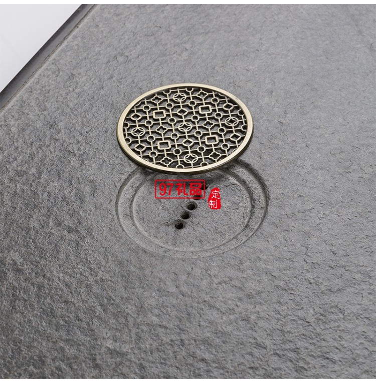 烏金石茶盤套裝 同心圓功夫茶具茶海 辦公室家用簡(jiǎn)約茶臺(tái)托盤茶具