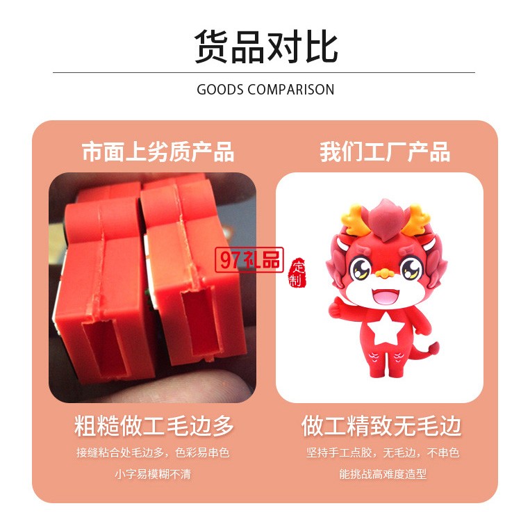 PVC軟件3D開模U盤 企業(yè)集團IP形象定制專版