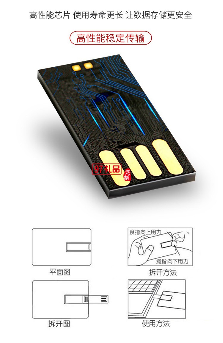 高清卡片U盤(pán) 企業(yè)名片定制 專(zhuān)版印刷