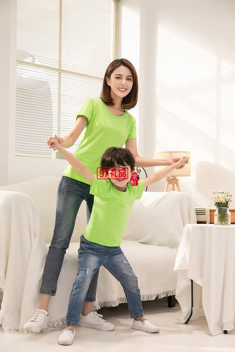 定制廣告衫CC棉兒童圓領短袖幼兒園班服活動短袖 