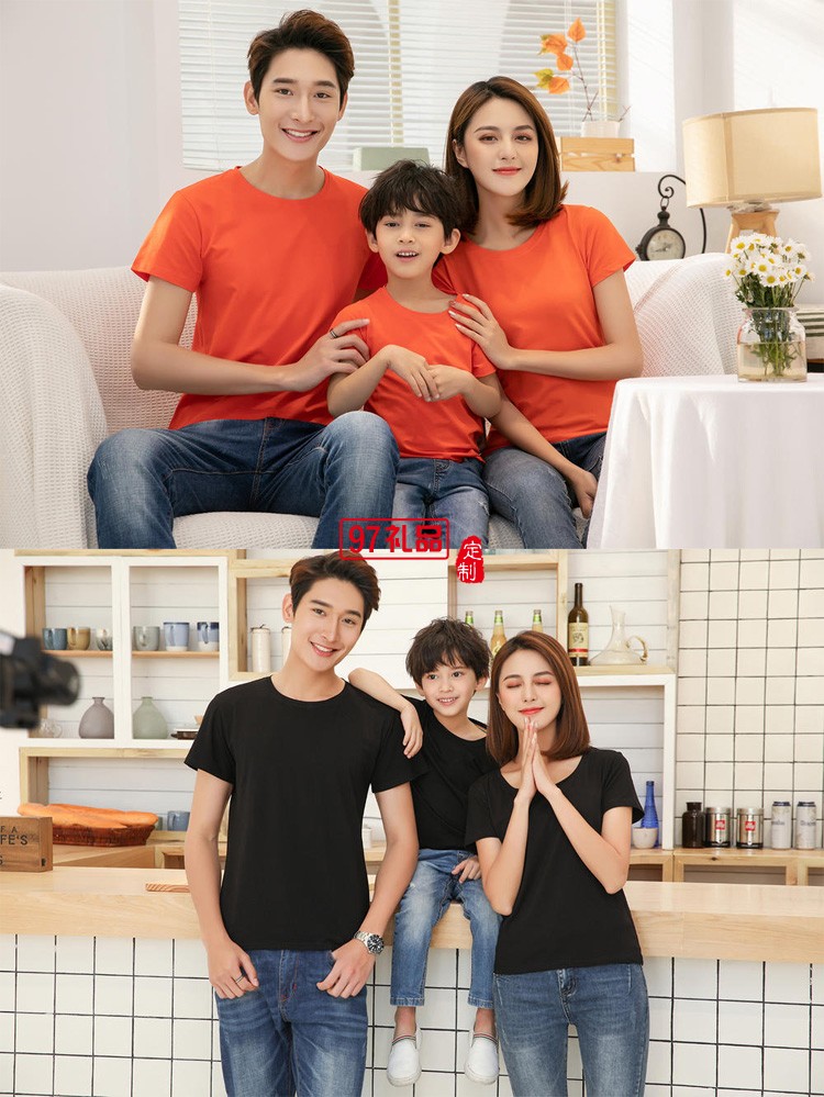 定制廣告衫CC棉兒童圓領短袖幼兒園班服活動短袖 