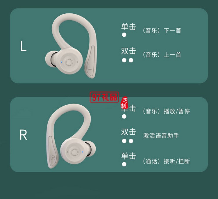 運(yùn)動(dòng)防水跑步tws入耳式掛耳式雙用 真無(wú)線(xiàn)耳機(jī)