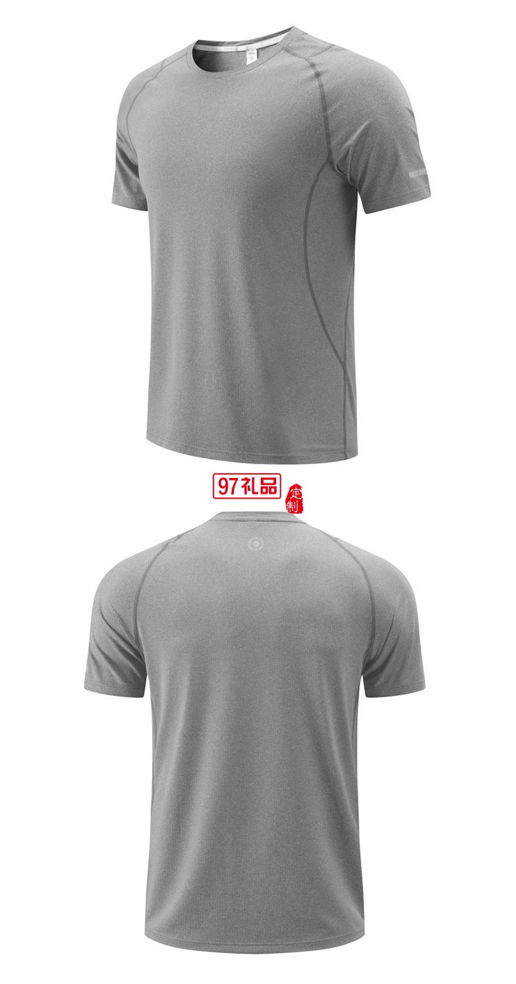 定制廣告衫運(yùn)動衫250g圓領(lǐng)跑步T恤短袖可定制logo