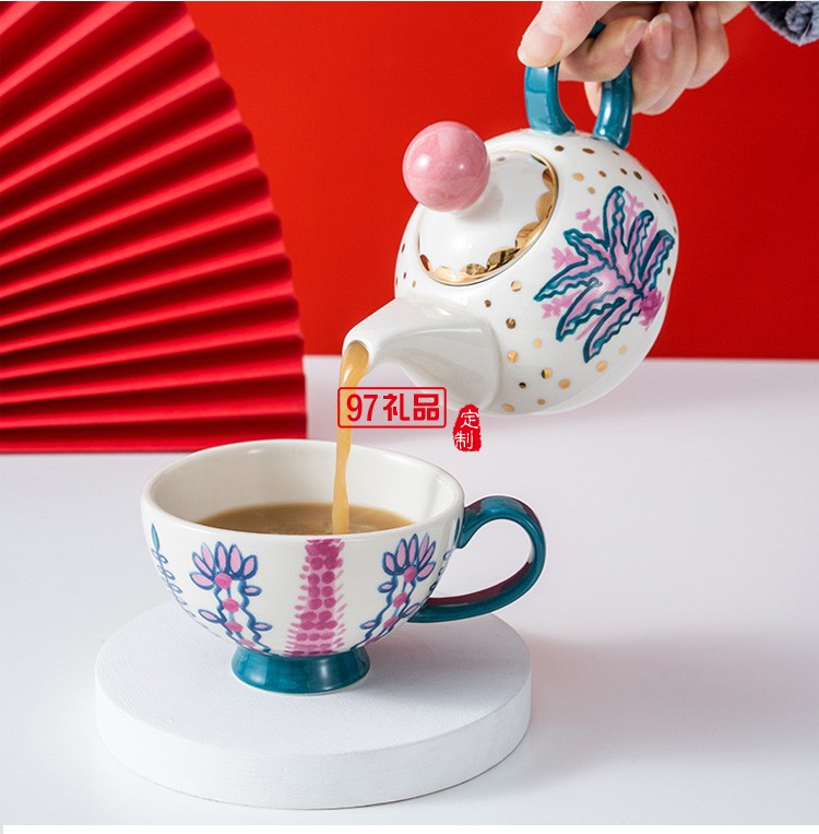 宮廷風下午茶餐具套裝子母泡茶壺陶瓷北歐風格英式小號創(chuàng)意個性