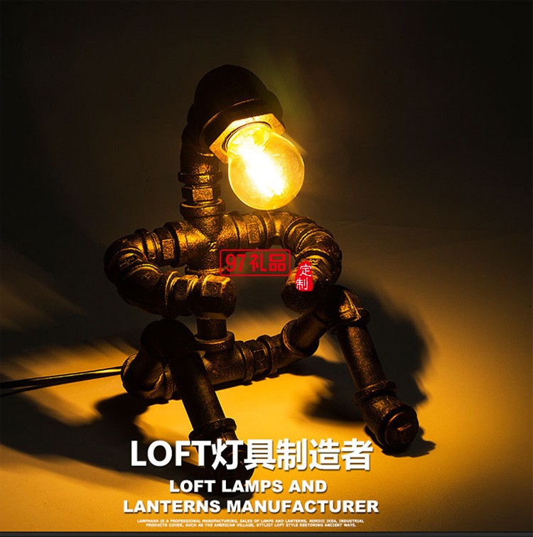 創(chuàng)意臺(tái)燈工業(yè)復(fù)古風(fēng)個(gè)性水管臺(tái)燈餐廳客廳裝飾創(chuàng)意臺(tái)燈