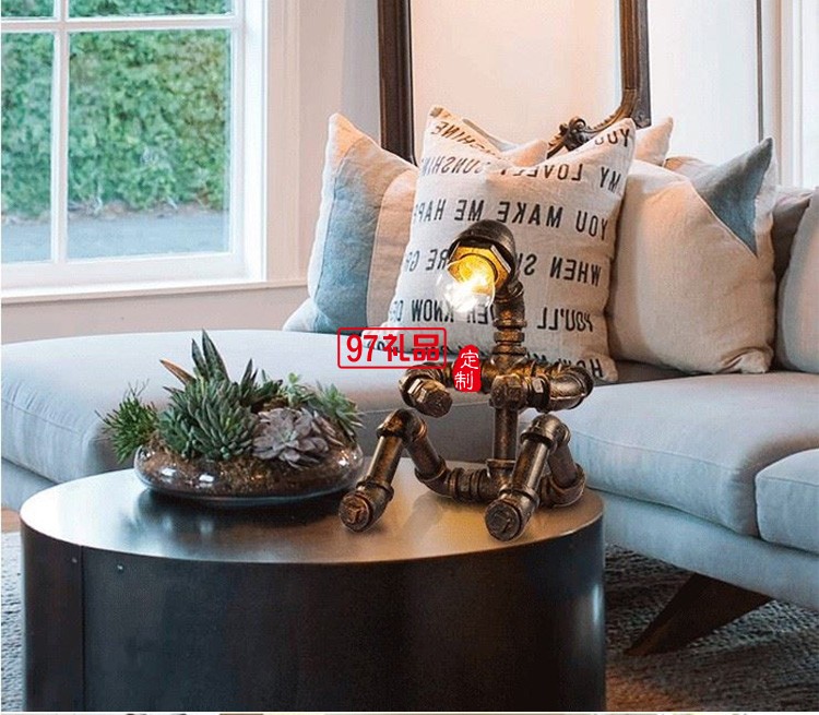 創(chuàng)意臺(tái)燈工業(yè)復(fù)古風(fēng)個(gè)性水管臺(tái)燈餐廳客廳裝飾創(chuàng)意臺(tái)燈