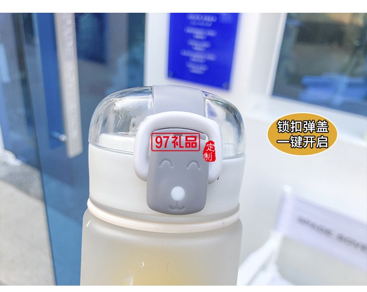 簡約磨砂塑料杯學(xué)生情侶清新個性夏天水瓶韓國ins風(fēng)彈蓋隨手杯子