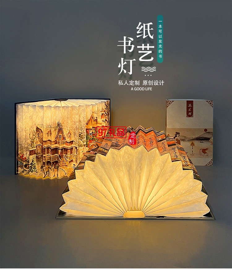 創(chuàng)意折疊書(shū)本燈書(shū)燈故宮文創(chuàng)禮品