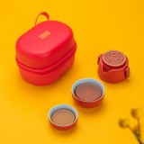 創(chuàng)意喜氣東來快客杯陶瓷茶具便攜式旅行茶具套裝禮品定制商務(wù)禮盒