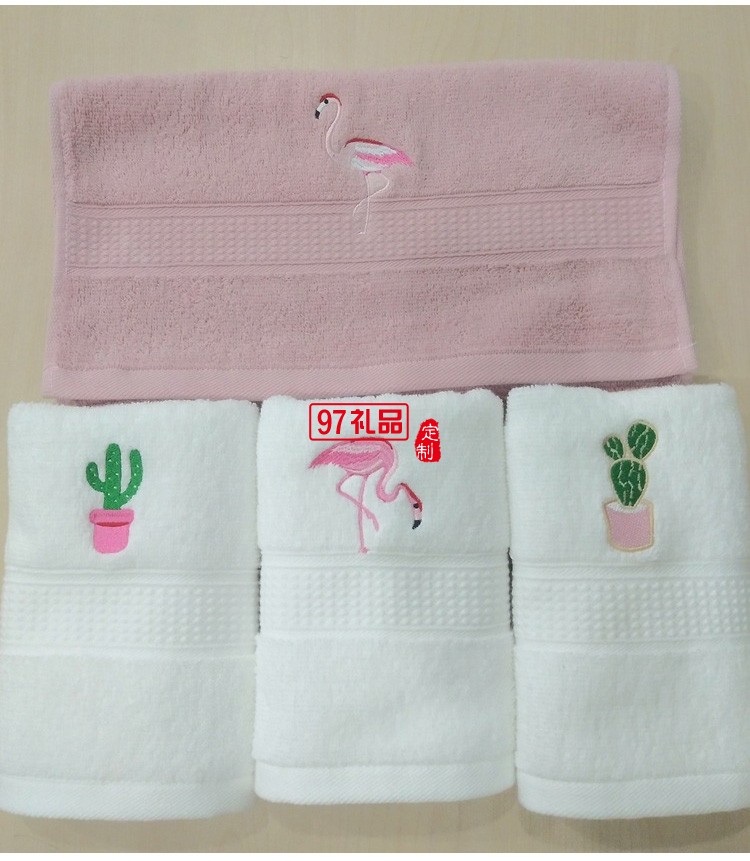 全A類(lèi)素色純棉毛巾 長(zhǎng)絨棉禮品創(chuàng)意面巾2件套裝