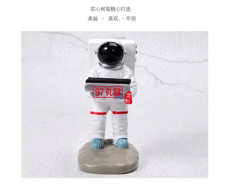 創(chuàng)意宇航員手表臺(tái)樹脂工藝品太空人