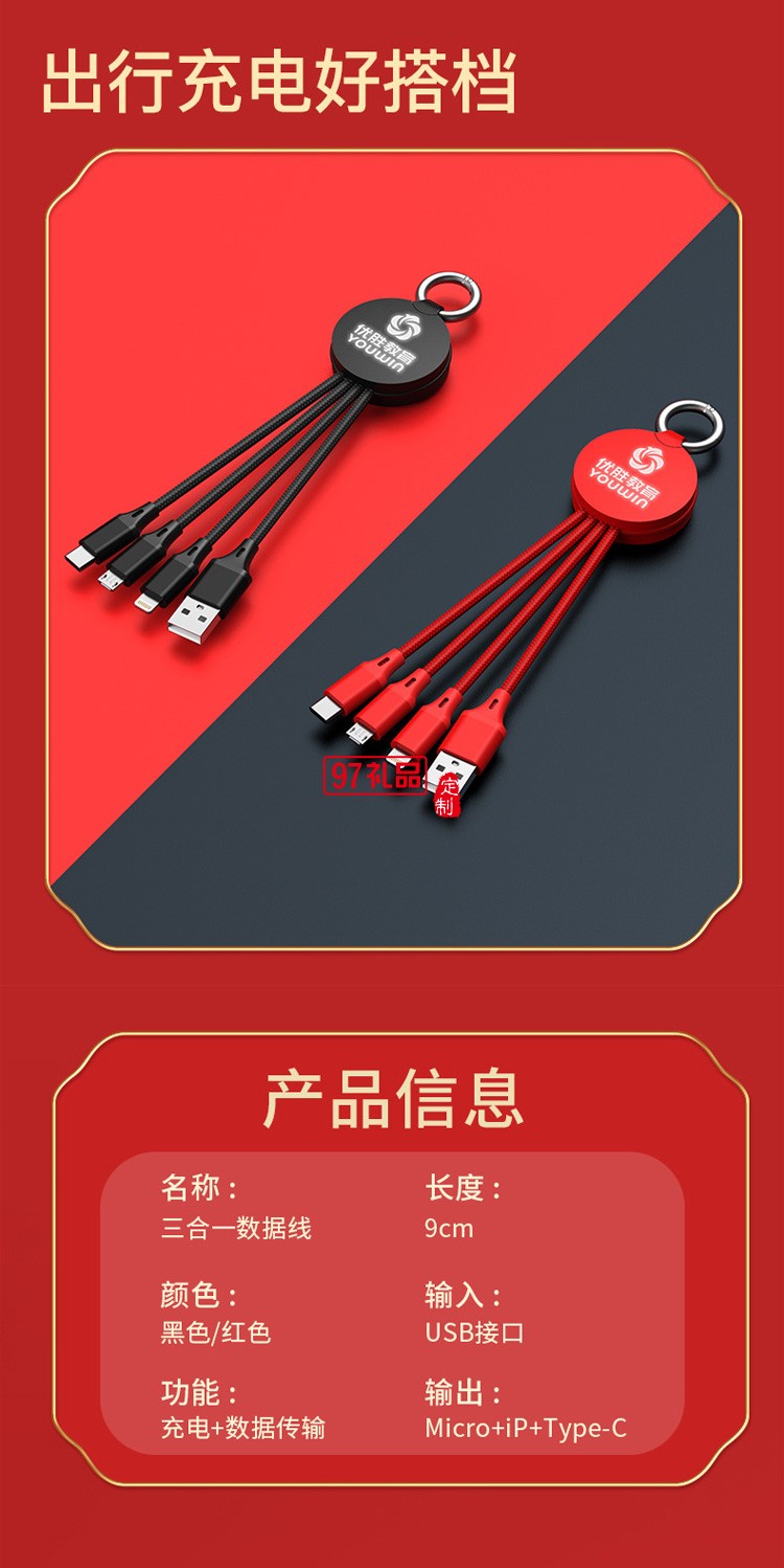 移動電源、U盤、三合一數(shù)據(jù)線商務套裝公司廣告禮品定制